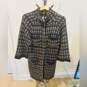 BCBGMax navy/red and White Knit Sweater